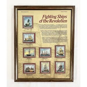 Vintage 1970's Fighting Ships Of The Revolution Postal Society Stamp Collection